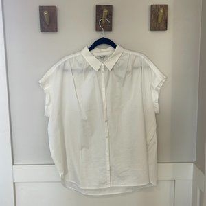Madewell Pure White Button Down Blouse- LG